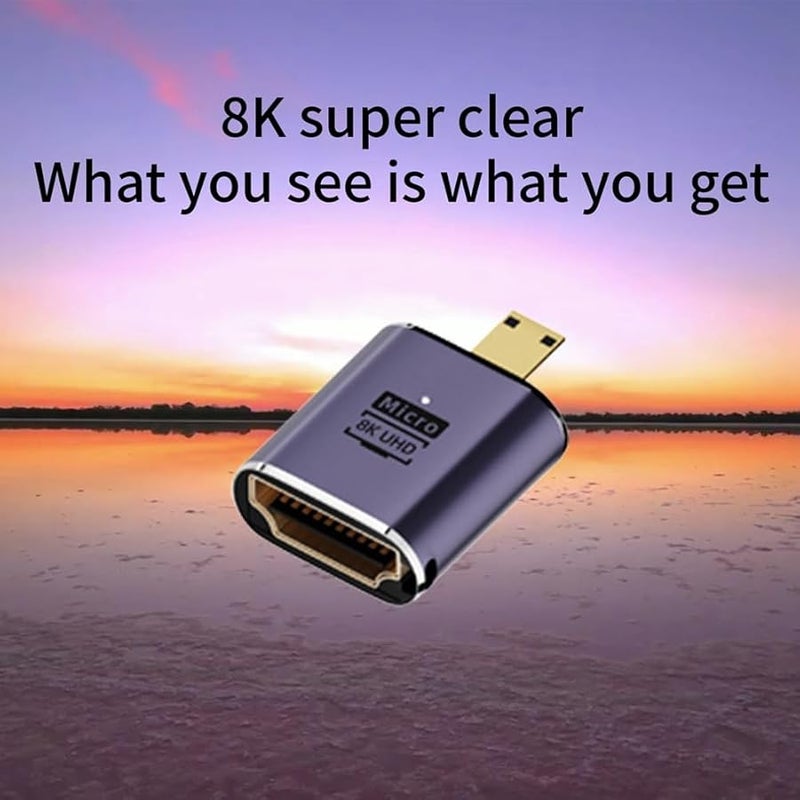 2 Pack 8K HDMI Micro Adapter for Camera HDTV Monitor Easy to Use - Image 2
